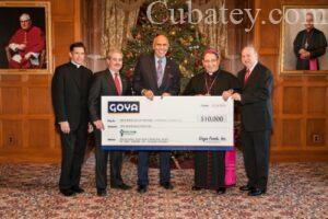 goya foods,cheque, Caridades Católicas de la Arquidiócesis de Newark