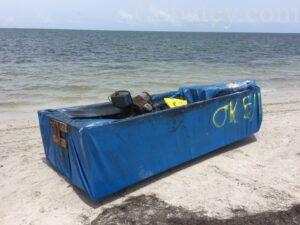  balsa, abandonada,  encontrada,  Key Biscayne, embarcaciones rústicas,  balsa abandonada