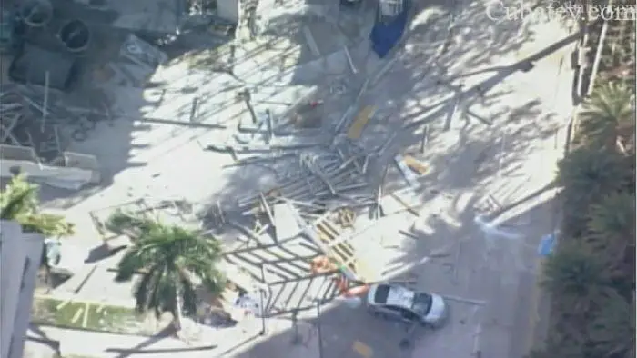Colapso estructural en Brickell Avenue deja a 4 lesionados